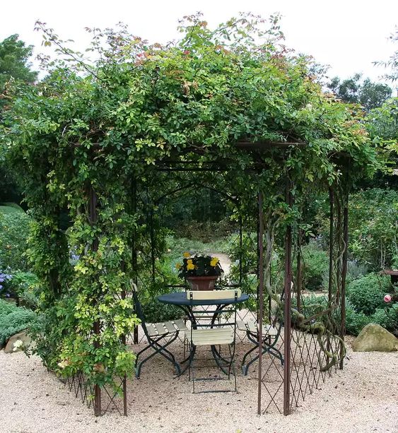 Banc de jardin avec pergolas en treillis banc d'angle pin - Ciel & terre